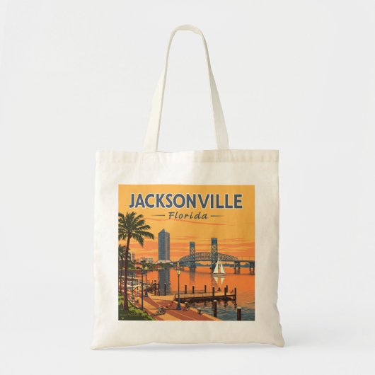 Vintage Jacksonville Florida Tote Bag (Voorkant)
