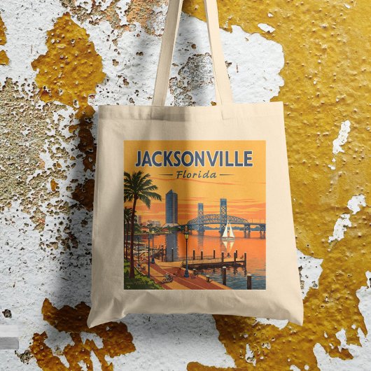 Vintage Jacksonville Florida Tote Bag