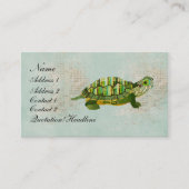Vintage Jade Turtle Visitekaartje/Labels Visitekaartje (Voorkant)