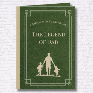 Vintage Jager Groen Legend of Dad Foto Card Kaart