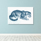 Vintage Jaguar Canvas Afdruk (Insitu (Houten vloer))