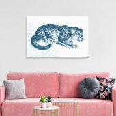 Vintage Jaguar Canvas Afdruk (Insitu (Woonkamer))