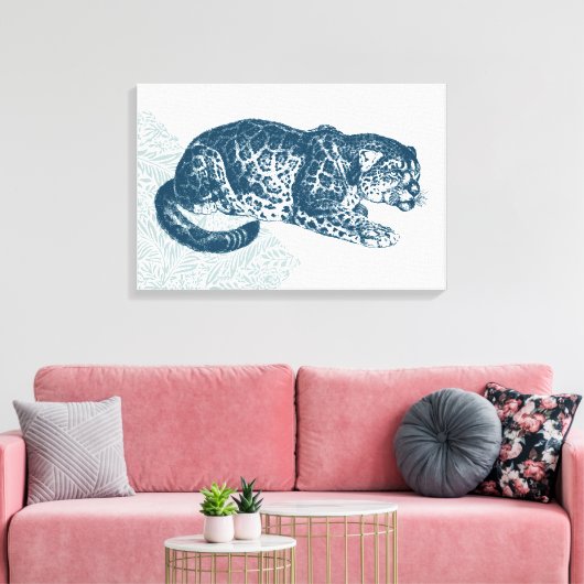 Vintage Jaguar Canvas Afdruk (Insitu (Woonkamer))