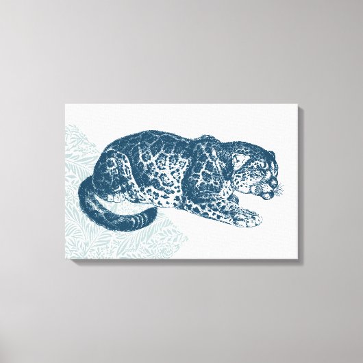 Vintage Jaguar Canvas Afdruk (Voorkant)