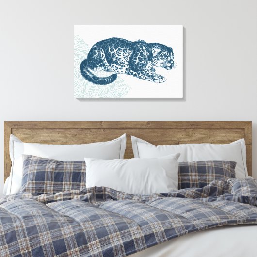 Vintage Jaguar Canvas Afdruk (Insitu (Slaapkamer))