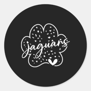 Vintage Jaguars School Spirit Team Trots Terug Naa Ronde Sticker