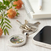 Vintage Jakob Bogdani De vuren vechten Sleutelhanger (Zijkant)