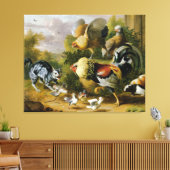 Vintage Jakub Bogdan Cat onder roosters Canvas Afdruk (Insitu (Woonkamer))