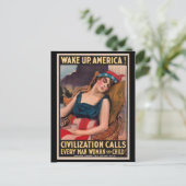 Vintage James Montgomery Flagg | Amerika wakker ma Briefkaart (Staand voorkant)