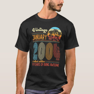 Vintage januari 2004 18 jaar oud 18e B Dag Decor T-shirt