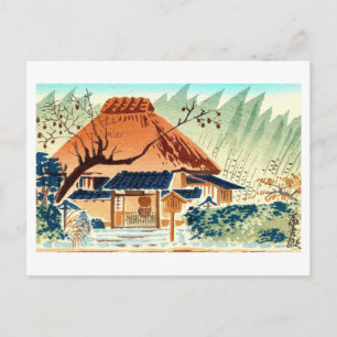 Vintage Japan Boerderij door Tokuriki Tomikichico Briefkaart