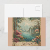 Vintage Japan Mount Fuji Nature Travel Briefkaart (Voorkant / Achterkant)