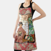 Vintage Japan Ningyo Print Schort (Insitu)