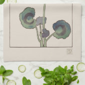 Vintage Japan Spring Floral: Geranium & Butterfly Theedoek (Gevouwen)