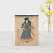 VINTAGE JAPANESE ART BLANK NOTECARD KAART (Gele Bloem)
