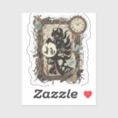 Vintage Japanese Gothic Collage  Sticker (Vel)
