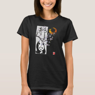 Vintage Japanese Sakura Cherry Blossom Panda T-shirt