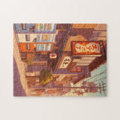 Vintage Japanese Street – Evening Light Puzzle Legpuzzel (Horizontaal)