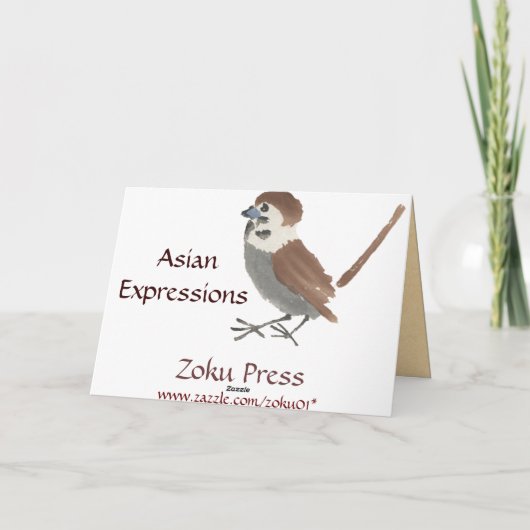 Vintage Japans Art. Kaart (Achterkant)