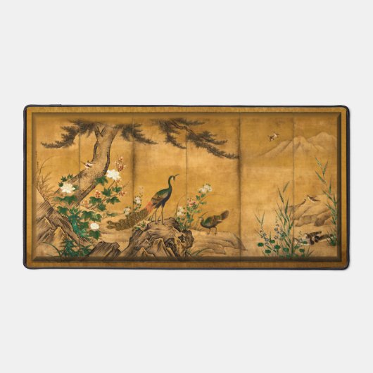 Vintage Japans Vogel Kunst Bureaumat (Voorkant)