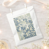 Vintage Japanse Blauwe Botanische: Crème Blad Vare Bedankzakje (Geknipt)