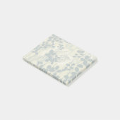 Vintage Japanse Blauwe Botanische: Crème Blad Vare Post-it® Notes (Schuin)