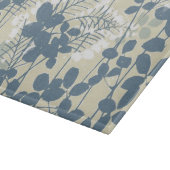 Vintage Japanse Blauwe Botanische: Crème Blad Vare Snijplank (Hoek)