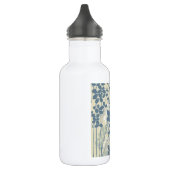 Vintage Japanse Blauwe Botanische: Crème Blad Vare Waterfles (Links)