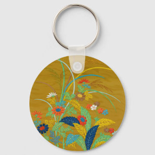 Vintage Japanse Bloem Wilde Bloem G.A. Audsley Sleutelhanger