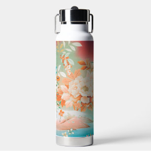 Vintage Japanse Bloemendesign Waterfles