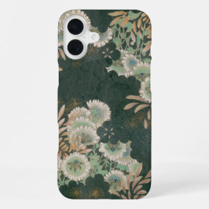 Vintage Japanse Chrysanthemum Hoesje Sneeuw iPhone 16 Plus Hoesje