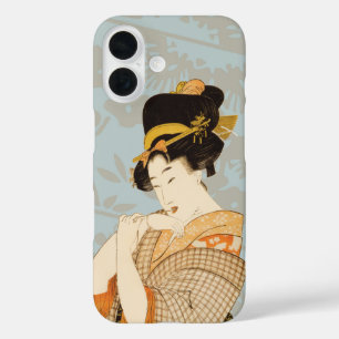 Vintage Japanse Geisha meisje entertainer in Kimon iPhone 16 Hoesje