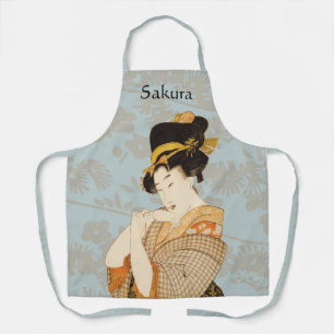 Vintage Japanse Geisha meisje entertainer in Kimon Schort