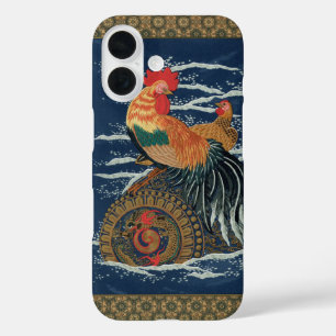Vintage Japanse Haan Kip Draak Kunst iPhone 16 Hoesje