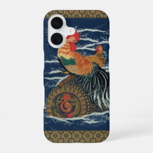 Vintage Japanse Haan Kip Draak Kunst iPhone 16 Hoesje