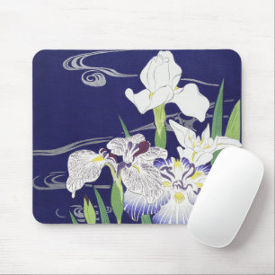 Vintage Japanse Iris Kunstprint Kogyo Tsukioka Muismat