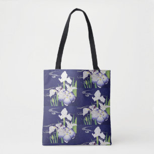 Vintage Japanse Iris Kunstprint Kogyo Tsukioka Tote Bag
