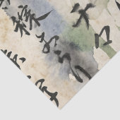 Vintage Japanse kalligrafiekunst (10) Tissuepapier (Detail)