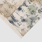 Vintage Japanse kalligrafiekunst (2) Tissuepapier (Detail)