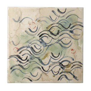 Vintage Japanse kalligrafiekunst (6) Tegeltje