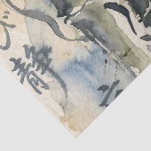 Vintage Japanse kalligrafiekunst (7) Tissuepapier (Detail)