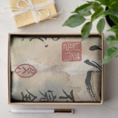 Vintage Japanse kalligrafiekunst (8) Tissuepapier (Geschenk)