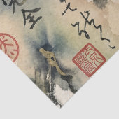 Vintage Japanse kalligrafiekunst (8) Tissuepapier (Detail)