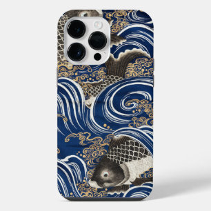 Vintage Japanse Kunst Karper in Golven Koi  iPhone 14 Pro Max Hoesje