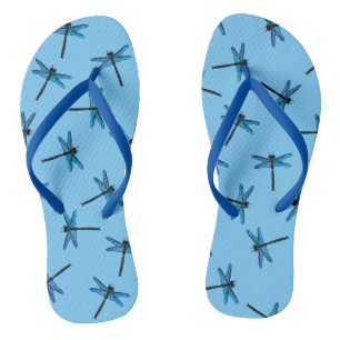 Vintage Japanse Libel, saffierblauw Teenslippers