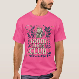 Vintage Japanse Maneki Neko Gelukskat Goed Geluk T-shirt