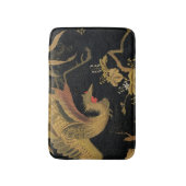 Vintage Japanse Phoenix Gold Black Bird Badmat (Voorkant Verticaal)