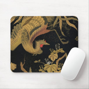Vintage Japanse Phoenix Gold Black Bird Muismat
