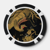 Vintage Japanse Phoenix Gold Black Bird Poker Chips (Achterkant)