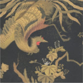 Vintage Japanse Phoenix Gold Black Bird Sticker (Voorkant)
